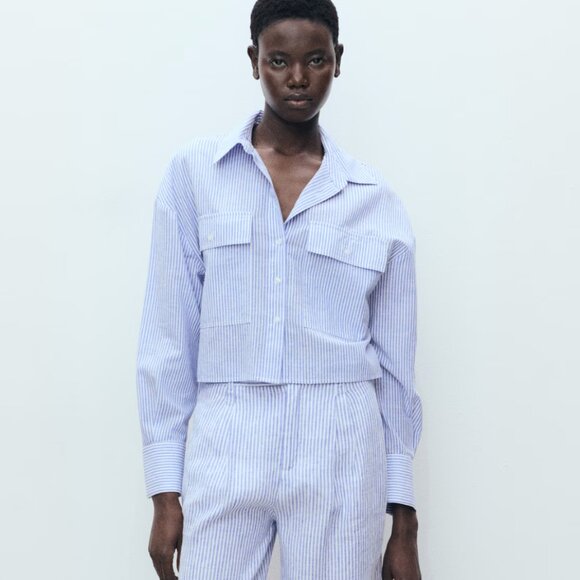 Mango Cotton/Linen Button Down - Picture 3 of 3